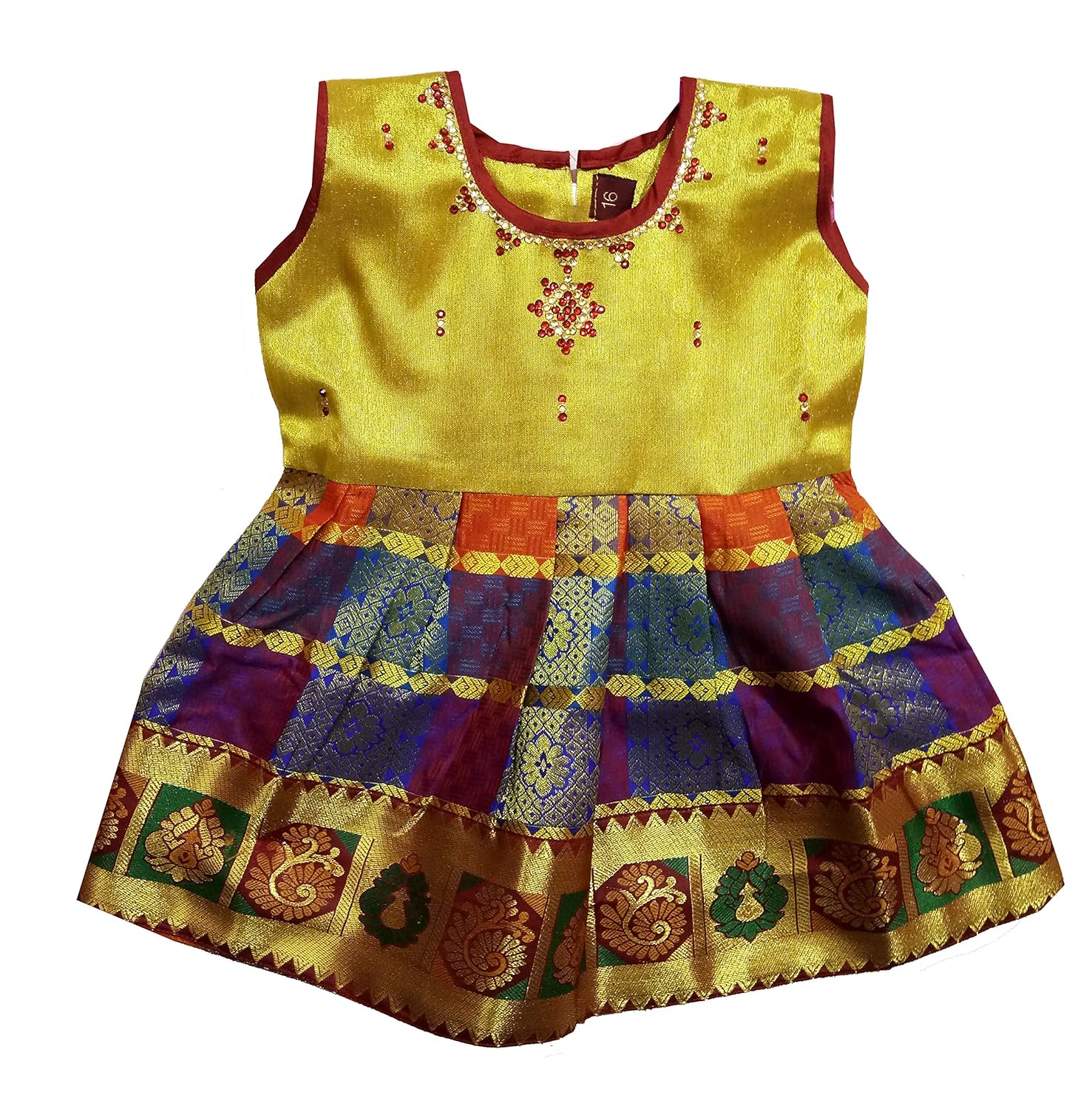 Buy Jazz Kids Baby Girls Pattu Frock at Amazon.in