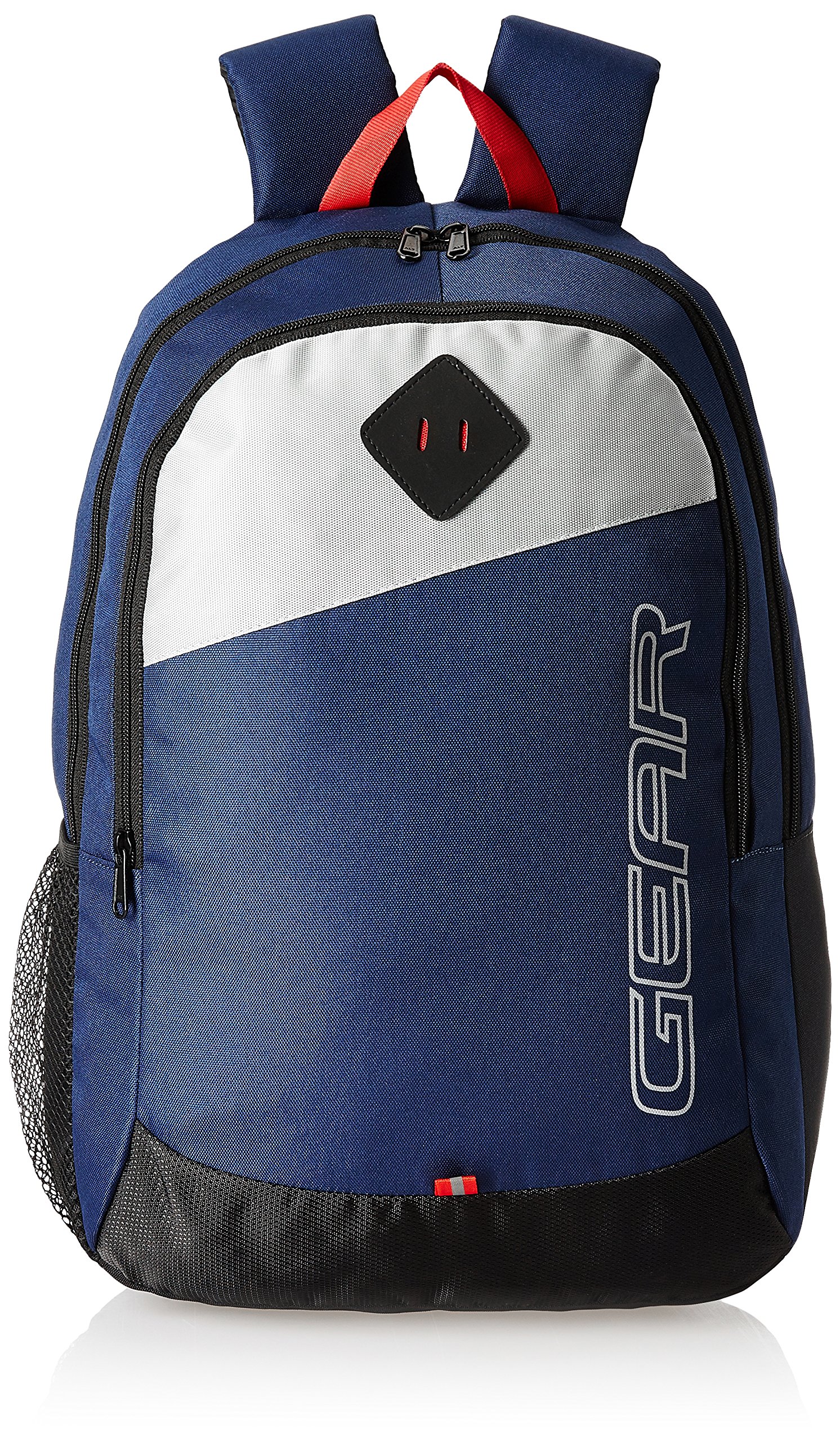 gear 26 ltrs navy blue and beige casual backpack
