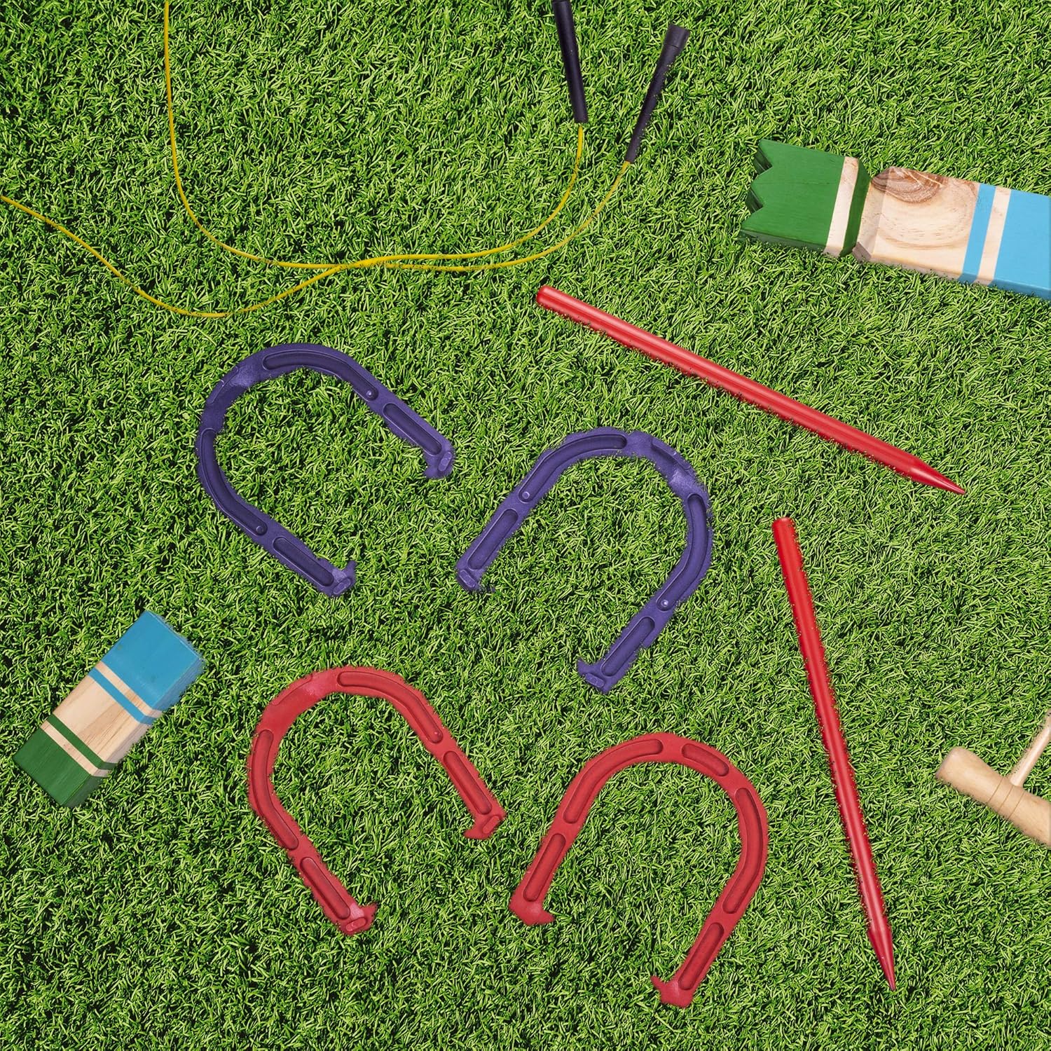 Crown Sporting Goods Deluxe Indoor and Outdoor Horseshoe Game Set : Sports & Outdoors