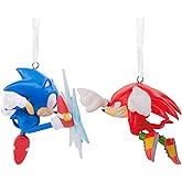 Hallmark Sonic The Hedgehog Sonic vs. Knuckles Christmas Ornaments, Set of 2, Gifts for Gamers