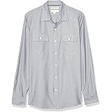Amazon Brand - Goodthreads Men's Slim-Fit Long-Sleeve Plaid Herringbone Shirt