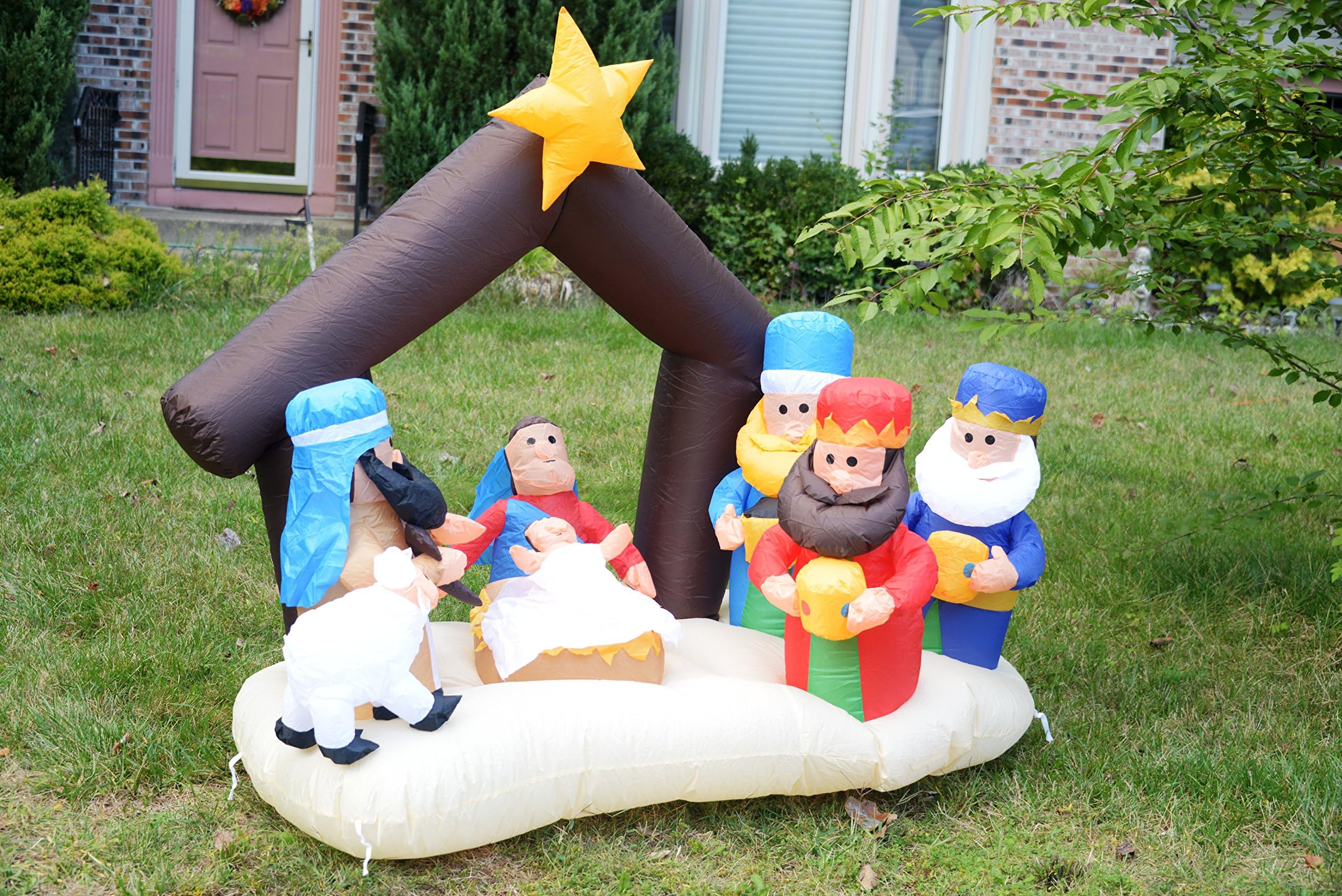 Christmas Lighted Airblown Inflatable Nativity Manger Scene 6ft (KS0001)