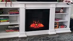 Amazon Com Real Flame G1200e W Unit G1200e Fresno Entertainment With Electric Fireplace Large White Home Kitchen