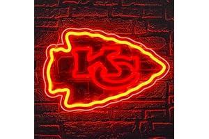BRINEON Football Neon Sign for Wall Decor Football Neon Light for Man Cave or Garage Birthday Gifts for Men with Rugby Team Logo Light Up Sign for Bar Dorm Party Game Room Size 16.1 * 10.6In(ZYLD058)