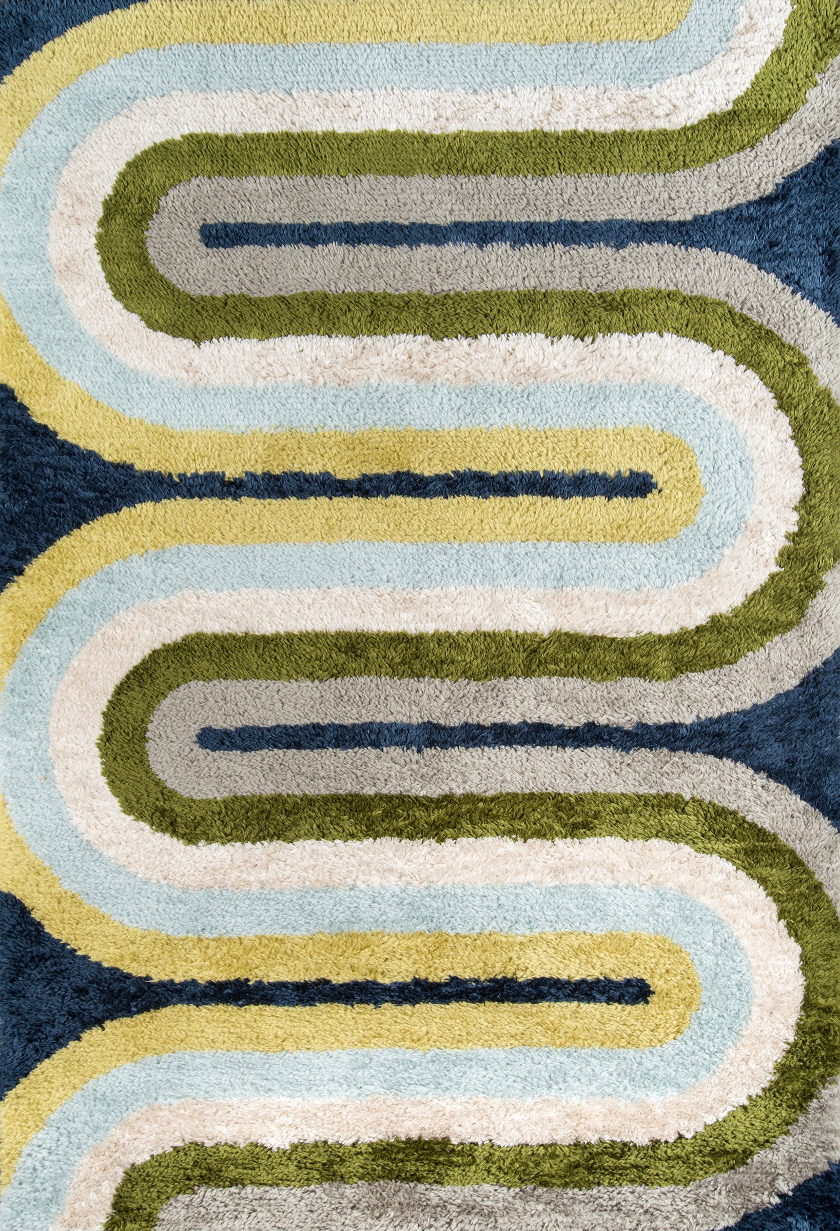 Novogratz Retro Collection Retro Wave Shag Area Rug, 3'6" x 5'6", Multicolor