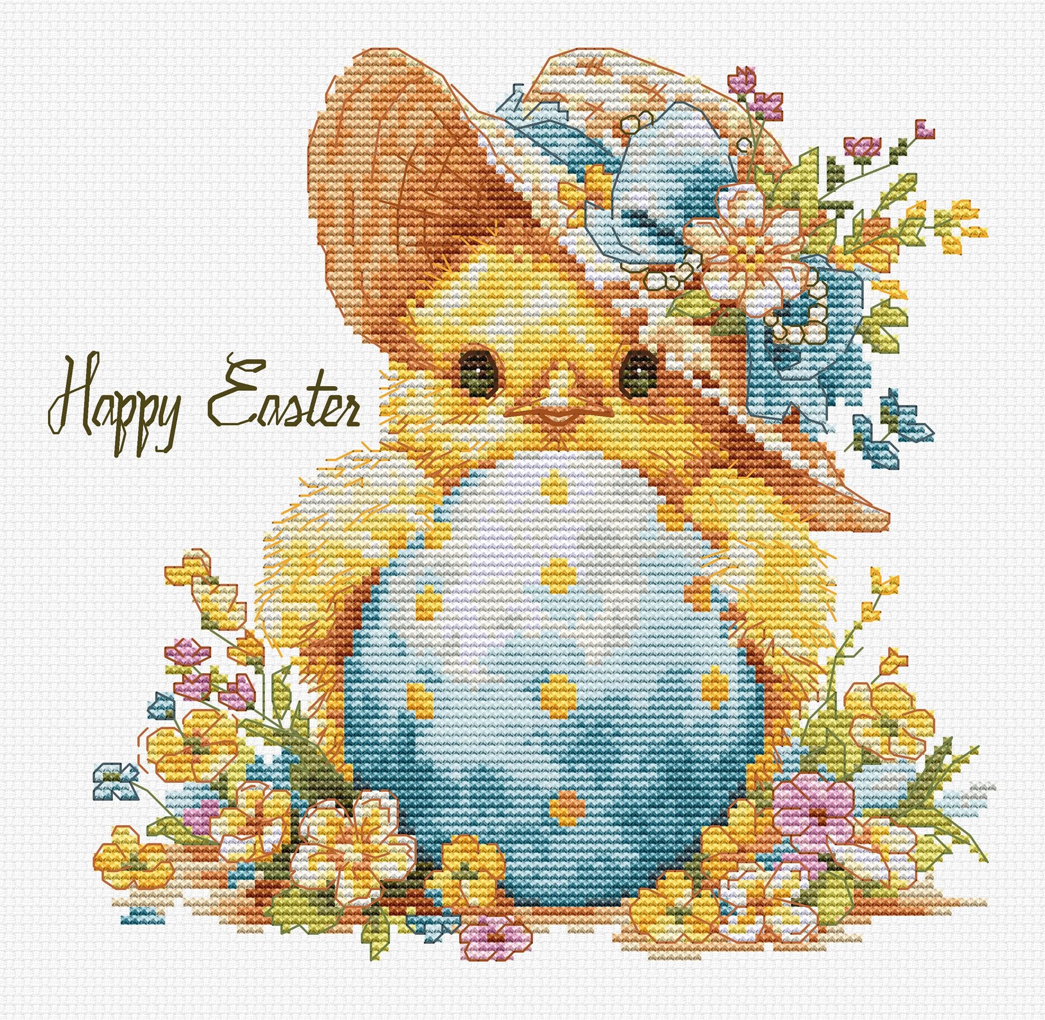 Luca-S Cross Stitch Kit The Happy Chicken, B1412, Counted Cross Stitch Kit for Adults, Needlecraft and Embroidery Kit — image 1