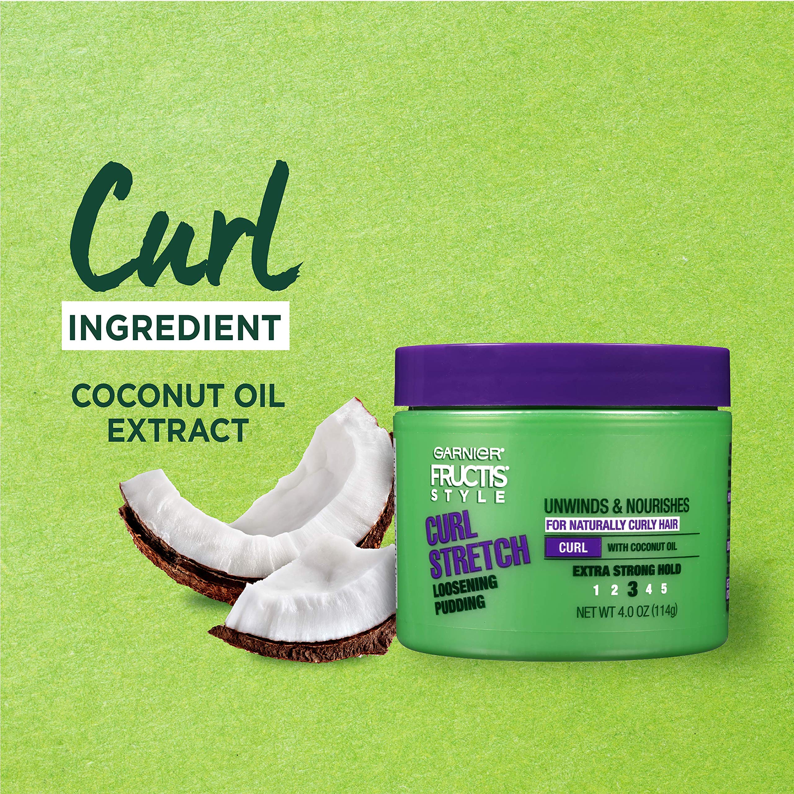 Garnier Fructis Style Curl Stretch Loosening Pudding, Naturally Curly Hair, 4 oz. (Packaging May Vary), 2 Count