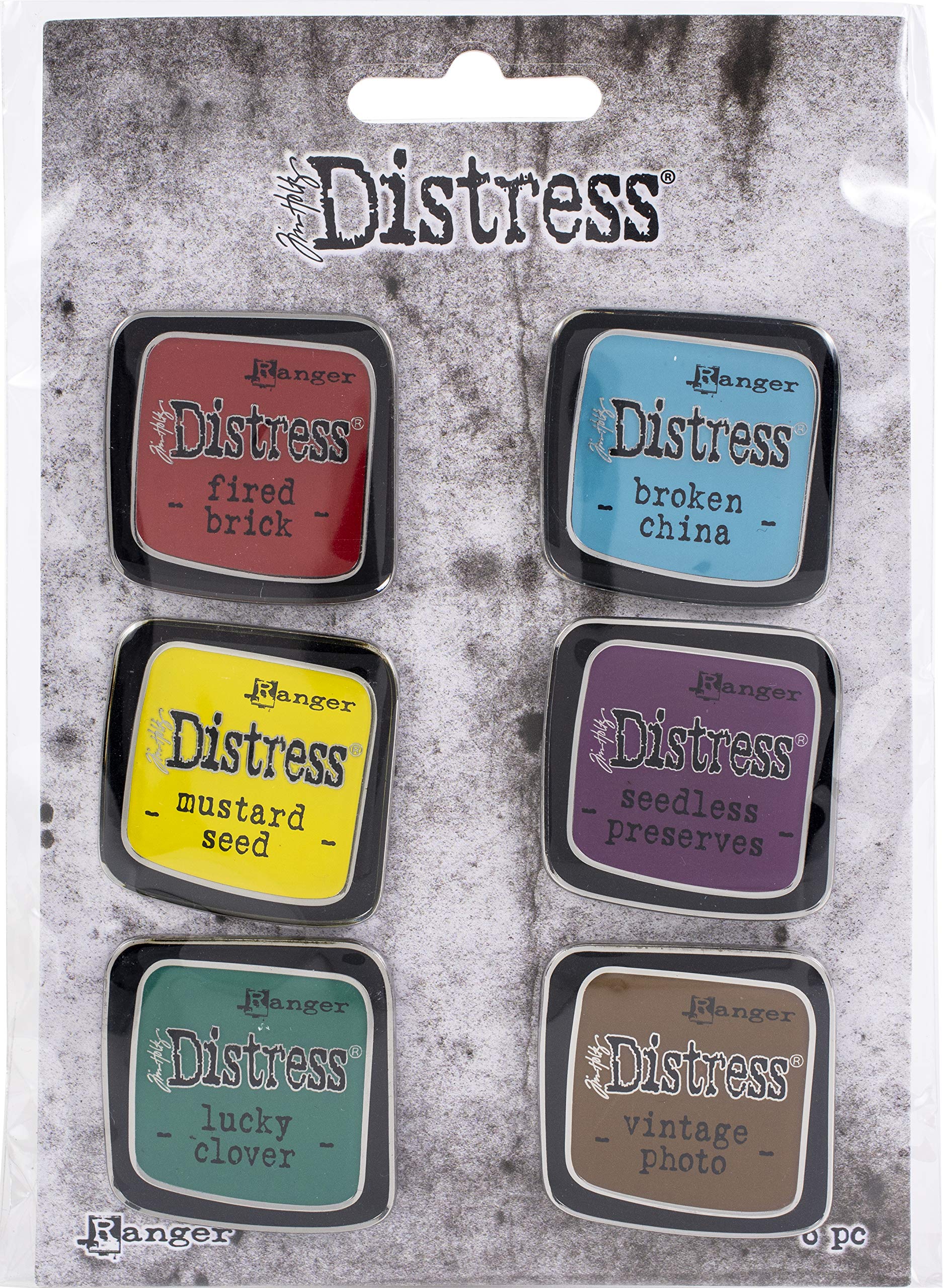 Tim Holtz - Ranger Tim Holtz-Distress Pin-Set 2, Multicoloured, Set of 6