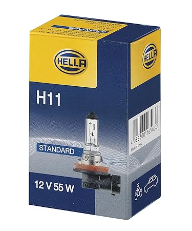 HELLA 8GH 008 358-121Glühlampe, Standard Halogen Scheinwerferlampe, H11, 55 W, 12V