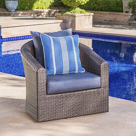 Amazon Com Dillard Outdoor Aluminum Framed Mix Brown Wicker