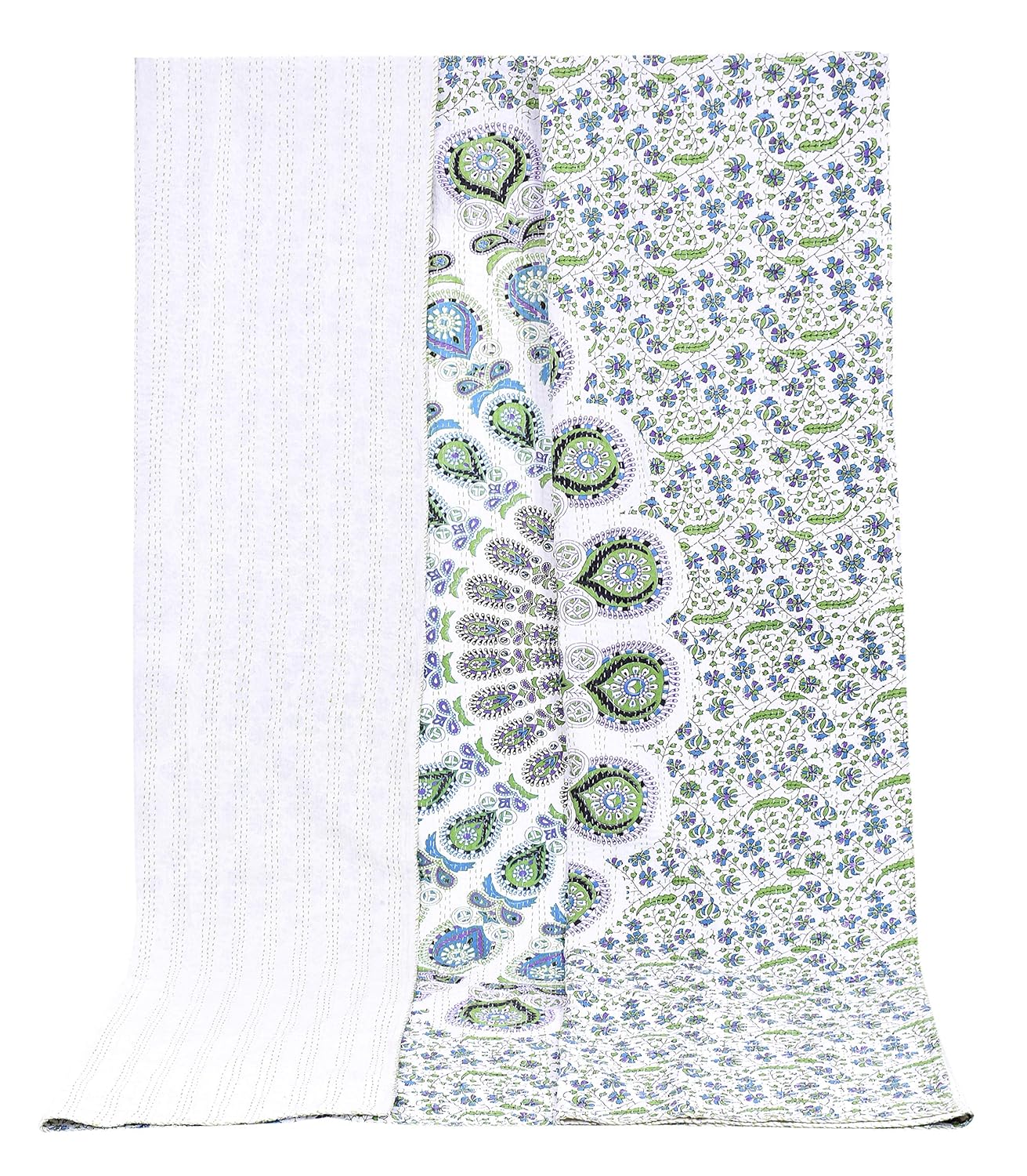 上品な 2層カンタキルト Art Sophia 曼荼羅 B07hxz6fx4 キング ブランケット コットン 100 スロー キルト ハンドメイド インドカンタベッドスプレッド キルトケット Amro Asia Org