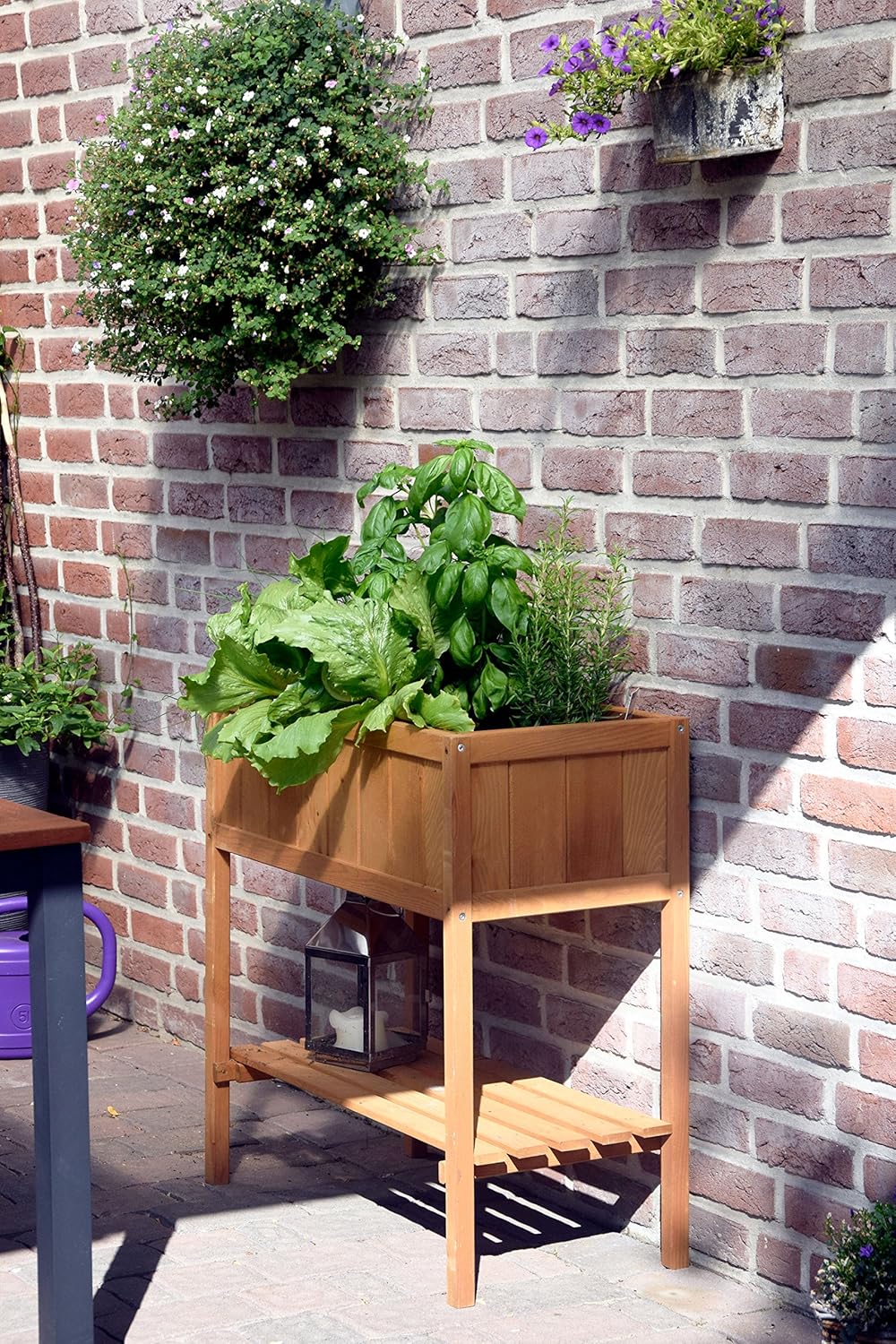 dobar - Huerto Urbano de Madera con repisa, Kit de construcción de ...