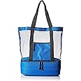 Travelwell Fashionable Beach Picnic Outdoor 12 Drinks Mesh Cooler Bag Tote, Blue