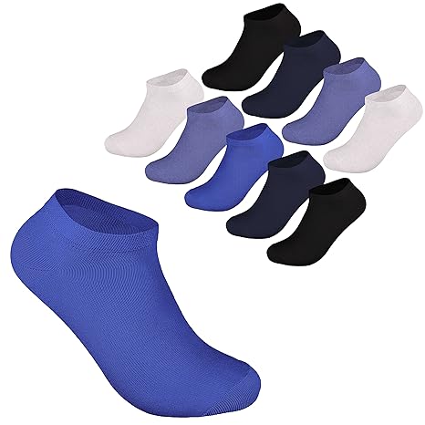 DaMaro Sneaker Socken - 10 bis 20 Paar Füßlinge aus Baumwolle in allen Farben (schwarz, weiß, bunt), allen Größen (35–50), Un