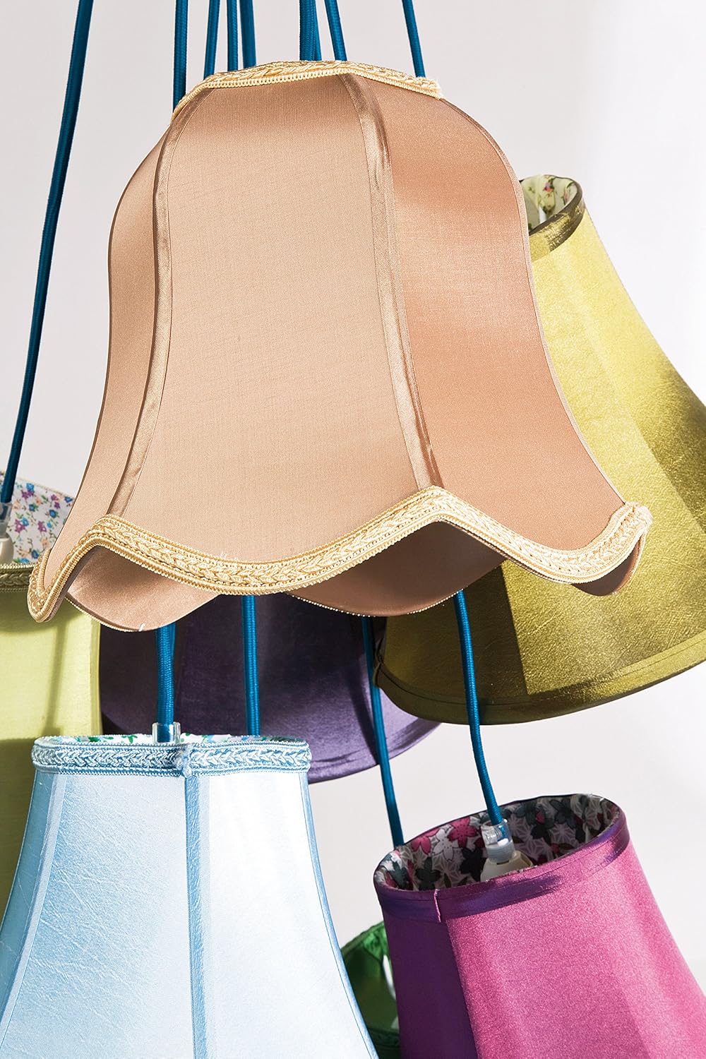 Kare Design Pendant Lamp Saloon Flowers, multicoloured, 110x60x60cm, light bulb not included, 9 lampshades - Image 4