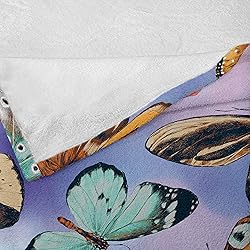 Ambesonne Butterfly Throw Blanket, Bohemian