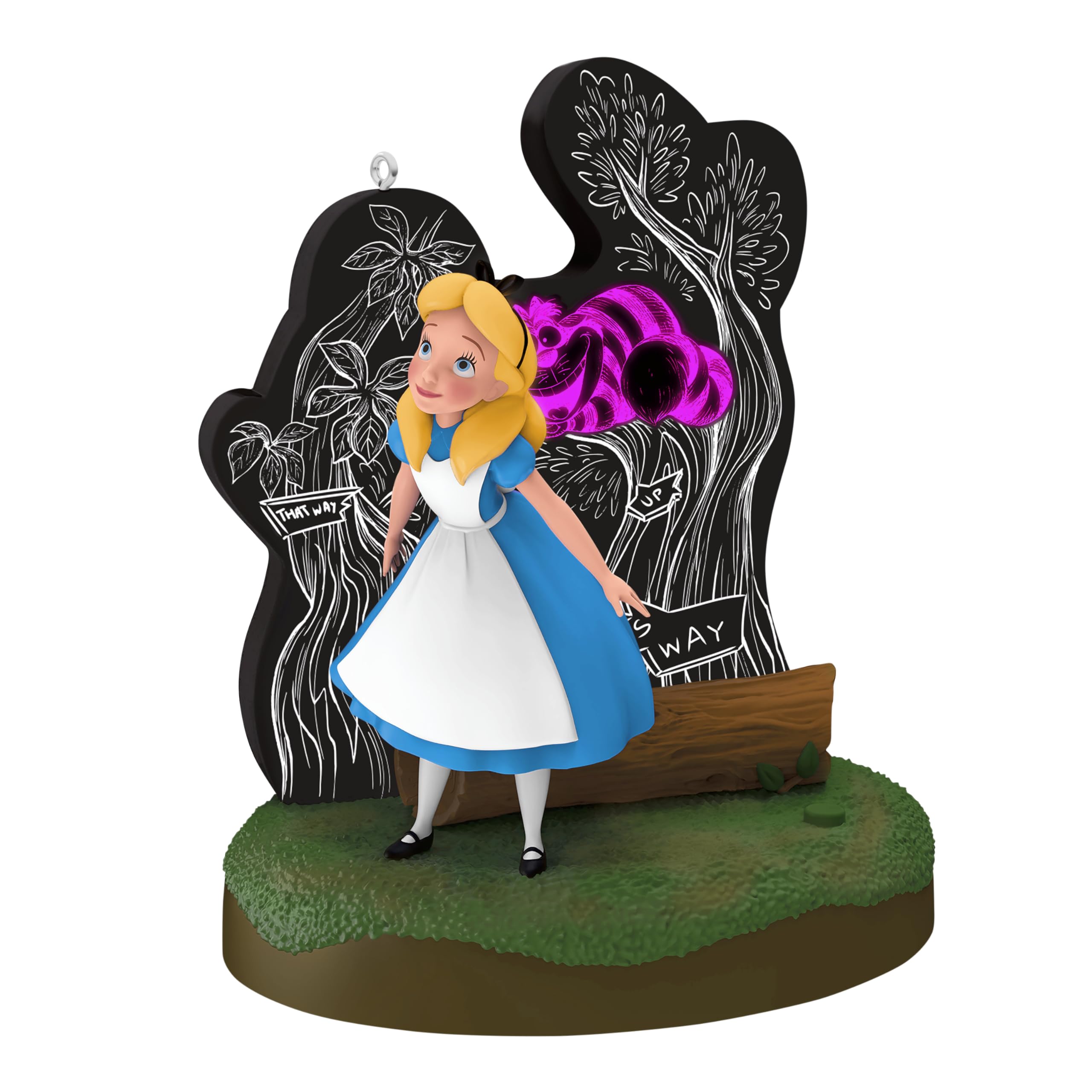 Hallmark Keepsake Christmas Ornament 2025, Disney Alice in Wonderland and The Cheshire Cat with Light, Gifts for Disney Fans