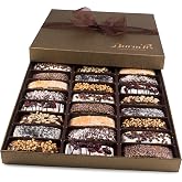Barnetts 24 Gourmet Chocolate Biscotti Gift Baskets | Halloween, Thanksgiving, Diwali, Christmas Holiday Cookie Gifts Box, For Him and Her, Food Baskets Delivery, Candy Treats