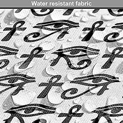 Ambesonne Egyptian Print Fabric by The