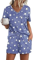 RUBZOOF Women's Short Sleeve Pajama Sets with