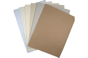 KCS 6 pc of 12" x 18"(30cmx45cm) Counted Cotton Aida Cloth Cross Stitch Fabric (18CT- Color #1)