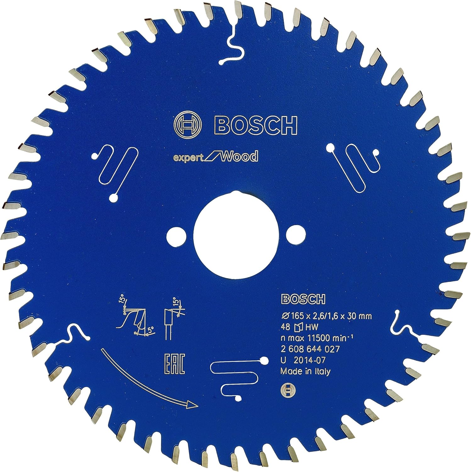 Bosch 1x EXPERT Wood Corded Circular Saw Blade for Handheld Circular Saw (for Softwood Hardwood, diameter mm