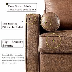 XIZZI Rivet Aiden Mid-Century Modern Loveseat Sofa