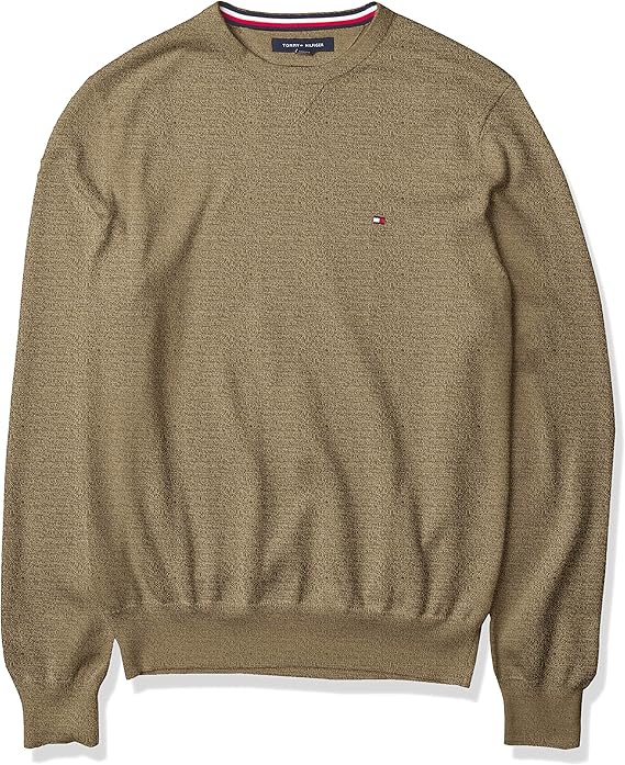 Tommy Hilfiger Mens Men's Solid Crewneck Sweater Amazon.ca Clothing
