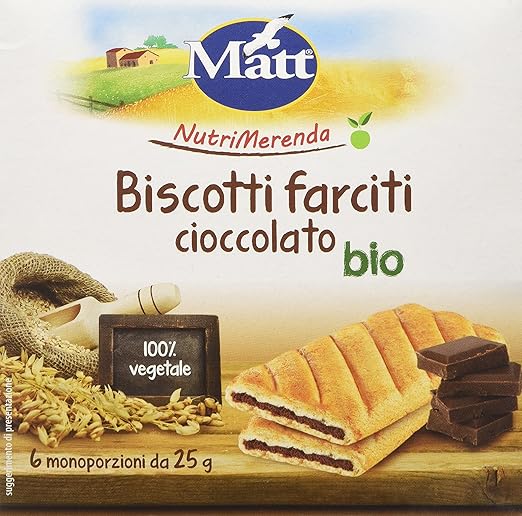 title=Matt Nutrimerenda Biscotti Farciti Cioccolato Bio- 150 gr