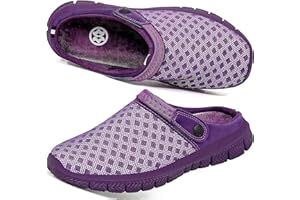 Hsyooes Mens Womens Mules & Clogs Garden Shoes Summer Breathable Mesh Slippers Non-slip Outdoor Beach Sandals Unisex