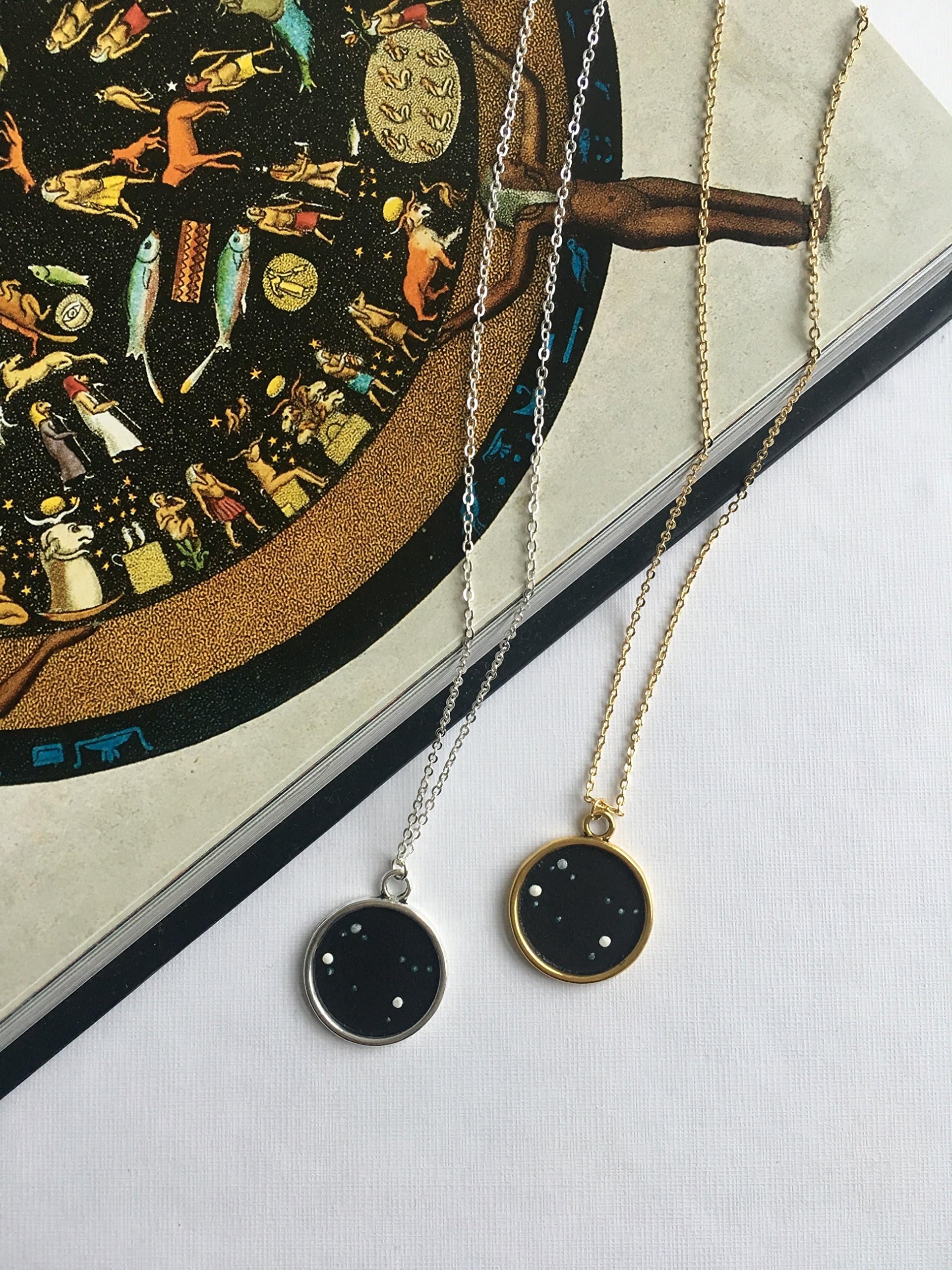 Gemini constellation star sign necklace