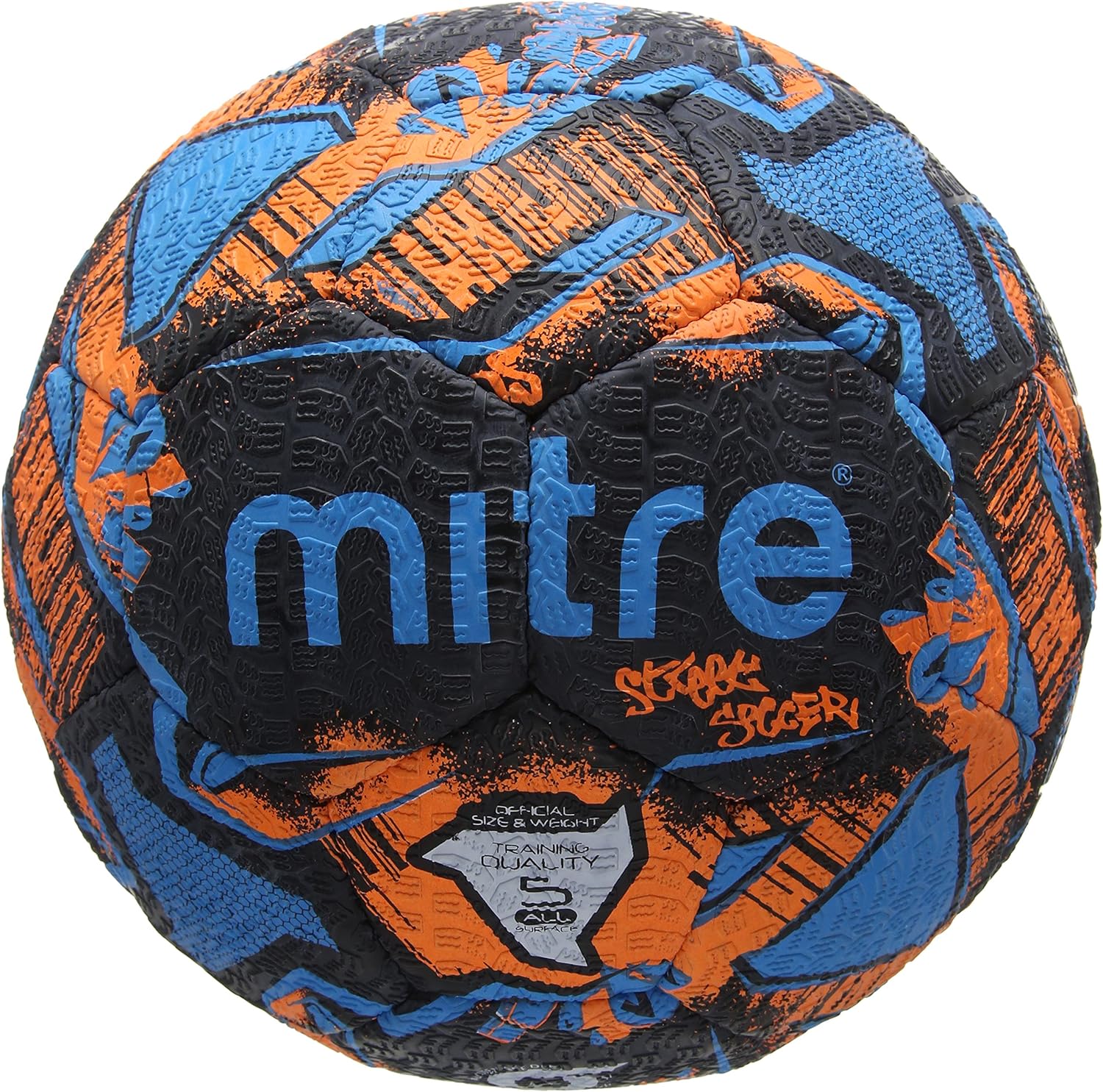 Mitre Unisex Street Soccer – Balón de fútbol, Color Negro/Naranja ...