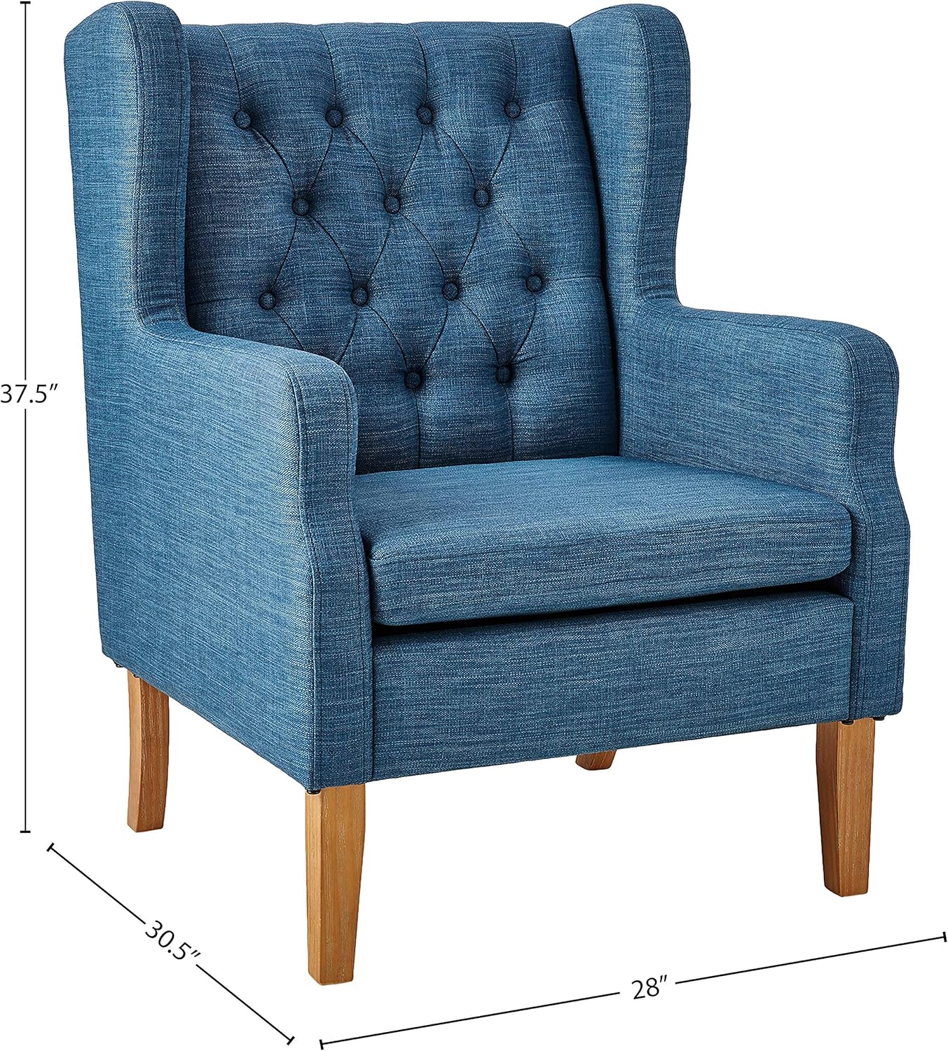  Brand – Ravenna Home Margaret Modern Living Room Chair, 28"W, Blue: Furniture & Decor