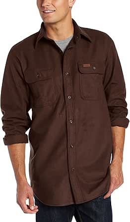 Carhartt Men's Big & Tall Chamois Shirt Long Sleeve Button front ...