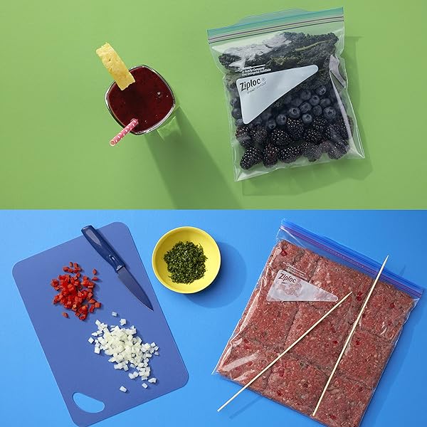 SC JOHNSON PROFESSIONAL ZIPLOC PROFESSIONAL FREEZER BAGS, FOR FOOD ORGANIZATION AND STORAGE, DOUBLE ZIPPER, 2 GALLON, 100 COUNT