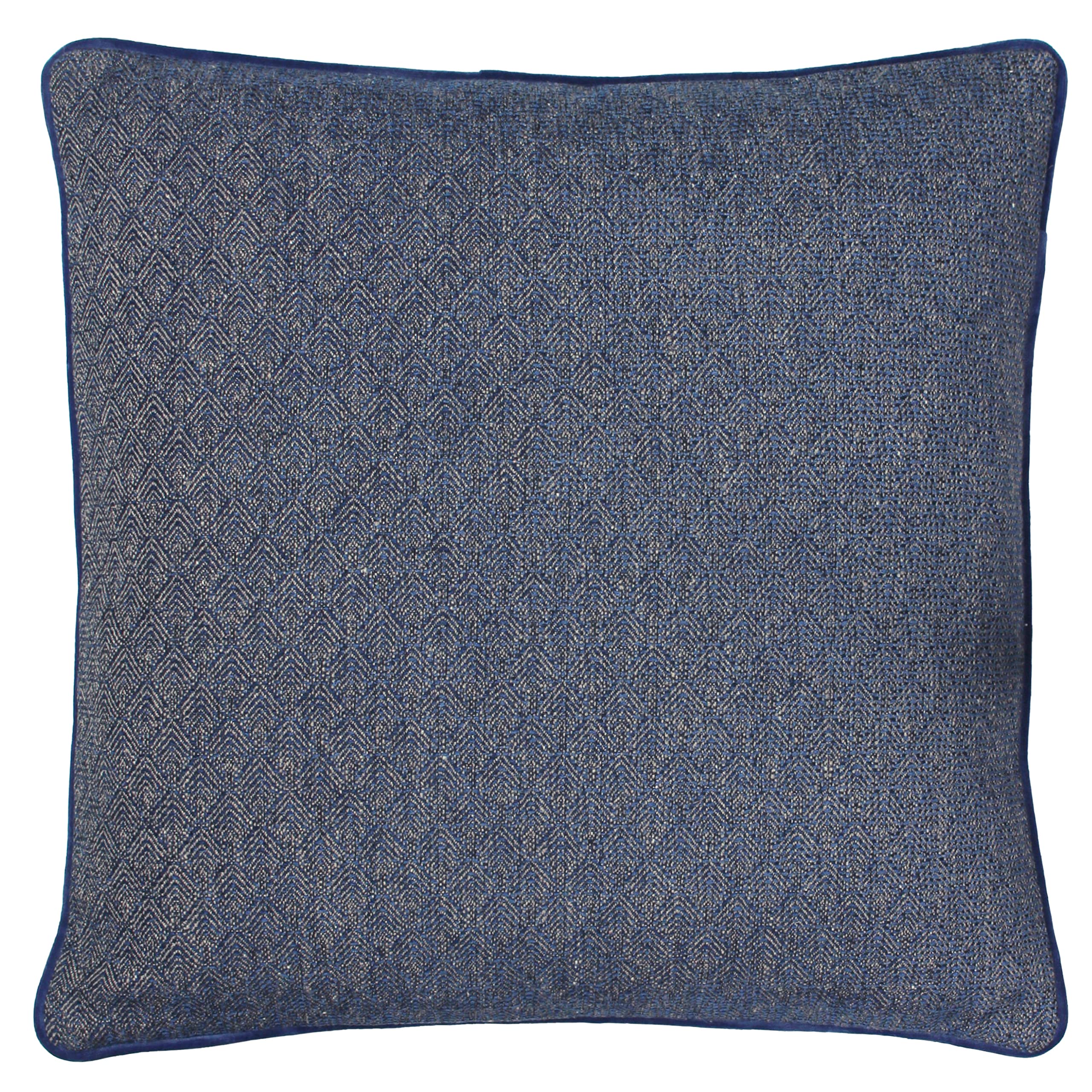 Paoletti Blenheim Polyester Filled Cushion, Viscose, Polyester, Linen, Navy