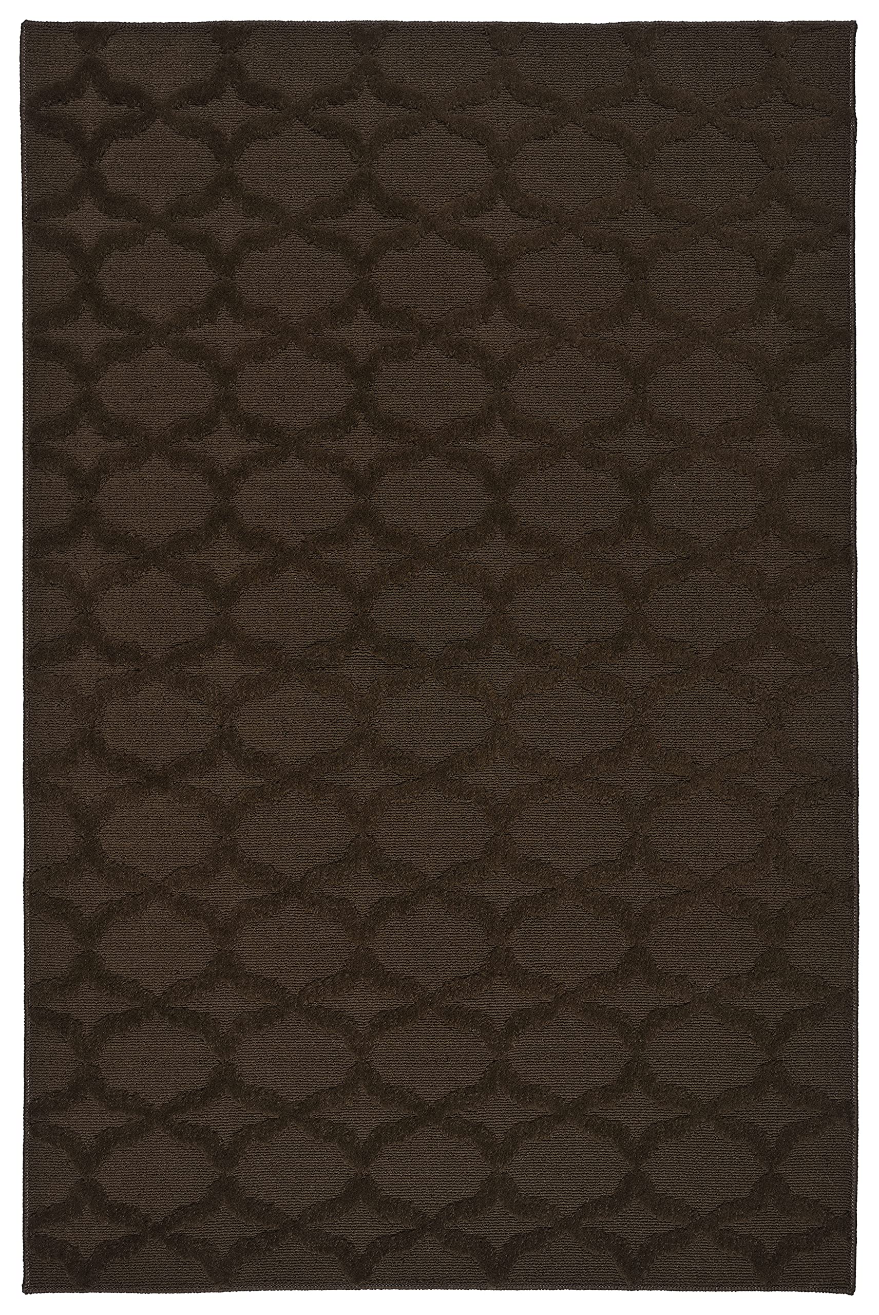 Photo 1 of Garland Rug Sparta Non Slip Polypropylene 4 Ft. X 6 Ft. Brown Mocha Area Rug- Ideal for Living Rooms & Hallways, Stylish & Durable for High-Traffic Areas