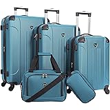 Travelers Club Sky+ Luggage Set, Teal, 5 Piece