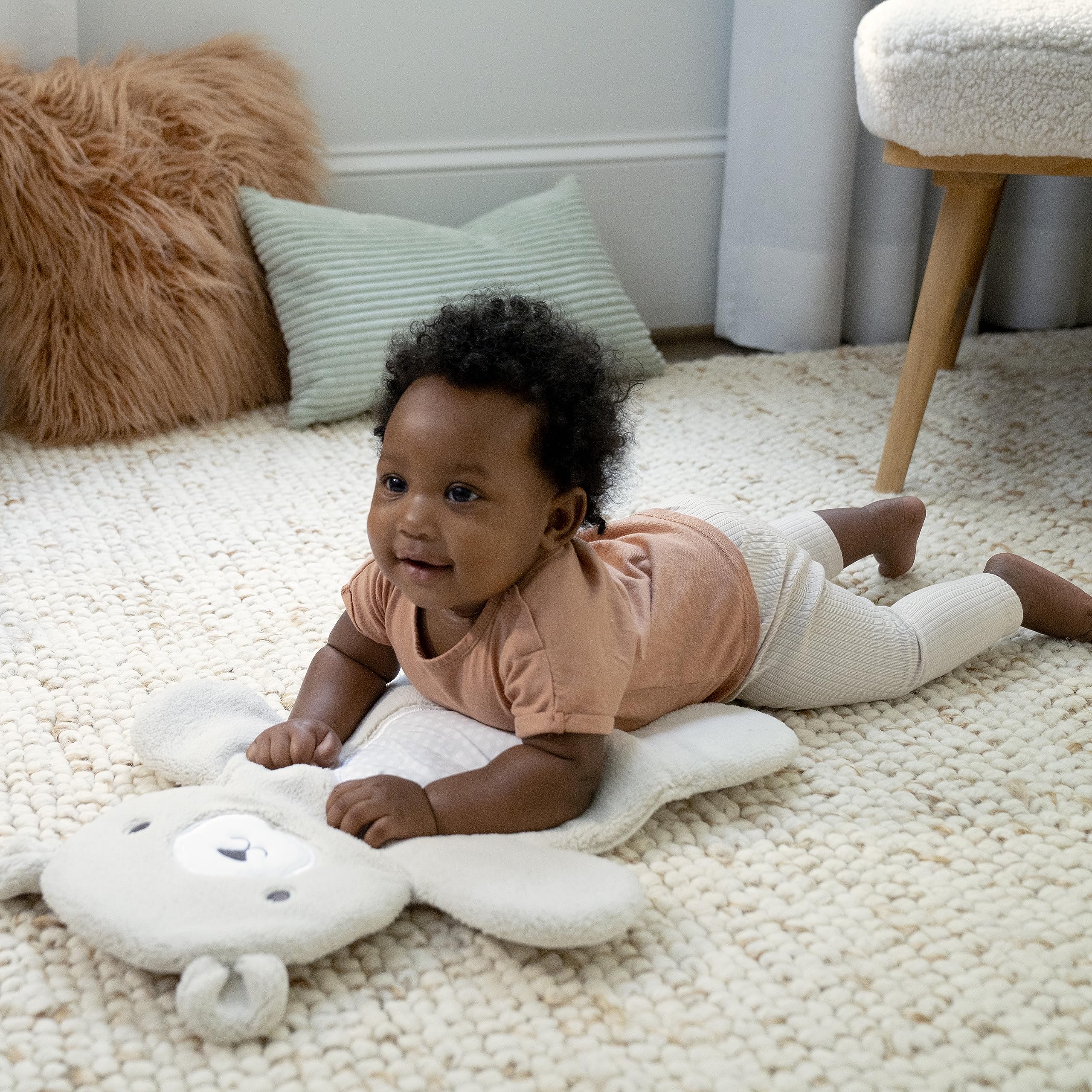 Ingenuity InLighten Soothing Swing & Rocker - Vibrating Swivel Infant Seat, Soothing Sounds, Lights - Nate