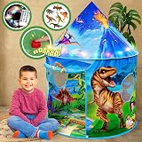 W&O Dino Paradise Play Tent with Roar Button LED Lights Dinosaurs