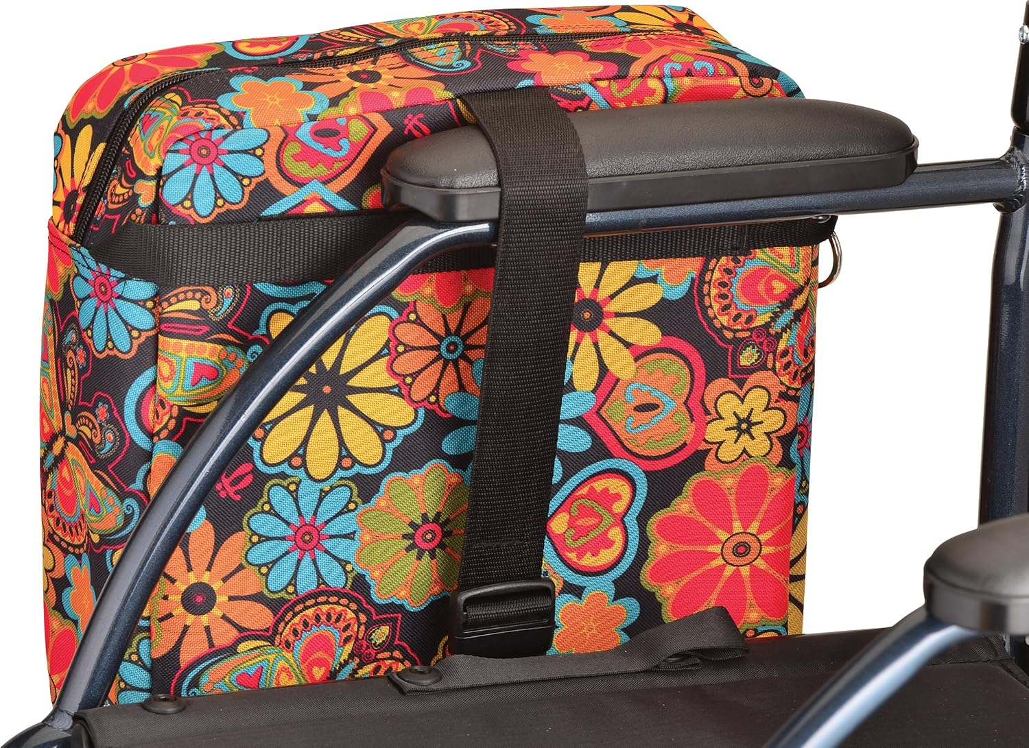 NOVA Universal Tote Bag for Folding Walker, Rollators, Wheelchairs and Scooters, Boho Blossoms: Health & Personal Care