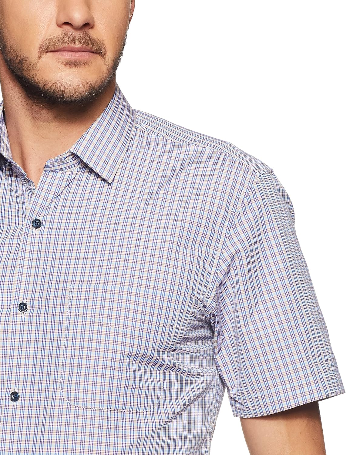 peter england men's solid regular fit formal shirt