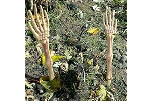 COYOAL Halloween Skeleton Stakes Decorations, Creepy Hands Arms with Lawn Stakes, Realistic Skeleton Bones for Outdoor Party Yard Lawn Garden Graveyard Haunted House Decor