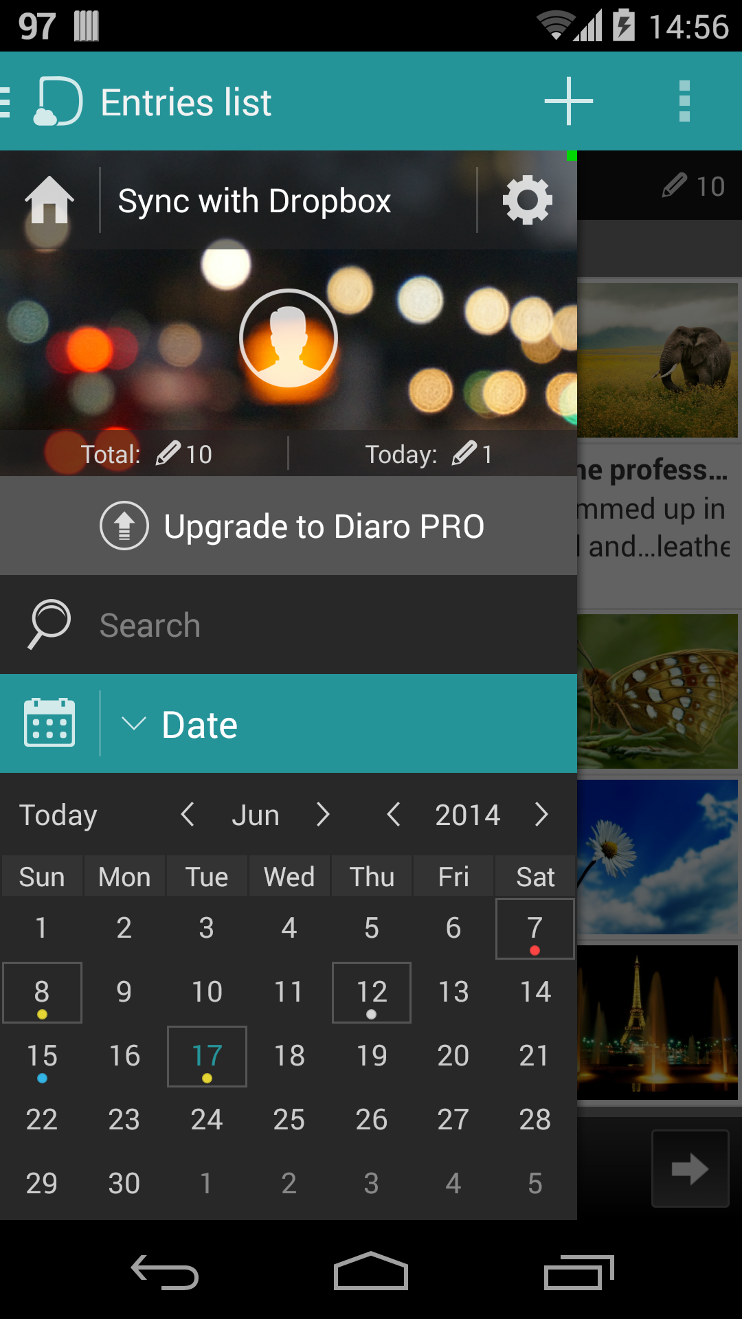 Diaro diary, journal, notes Appstore for Android