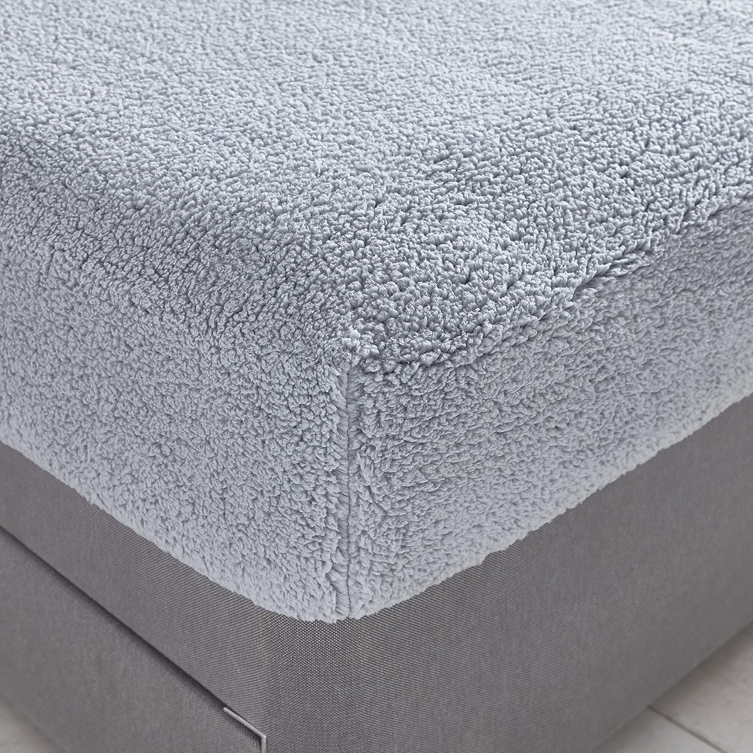 Silentnight Cosy Teddy Fleece Fitted Sheet, Silver, Double Amazon.co