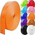 Grosun Nylon Webbing 1 inch 1.5 inch 2 inch Webbing Nylon Strap Backpack Straps Belt, 10 25 50 3.3 Yards Webbing