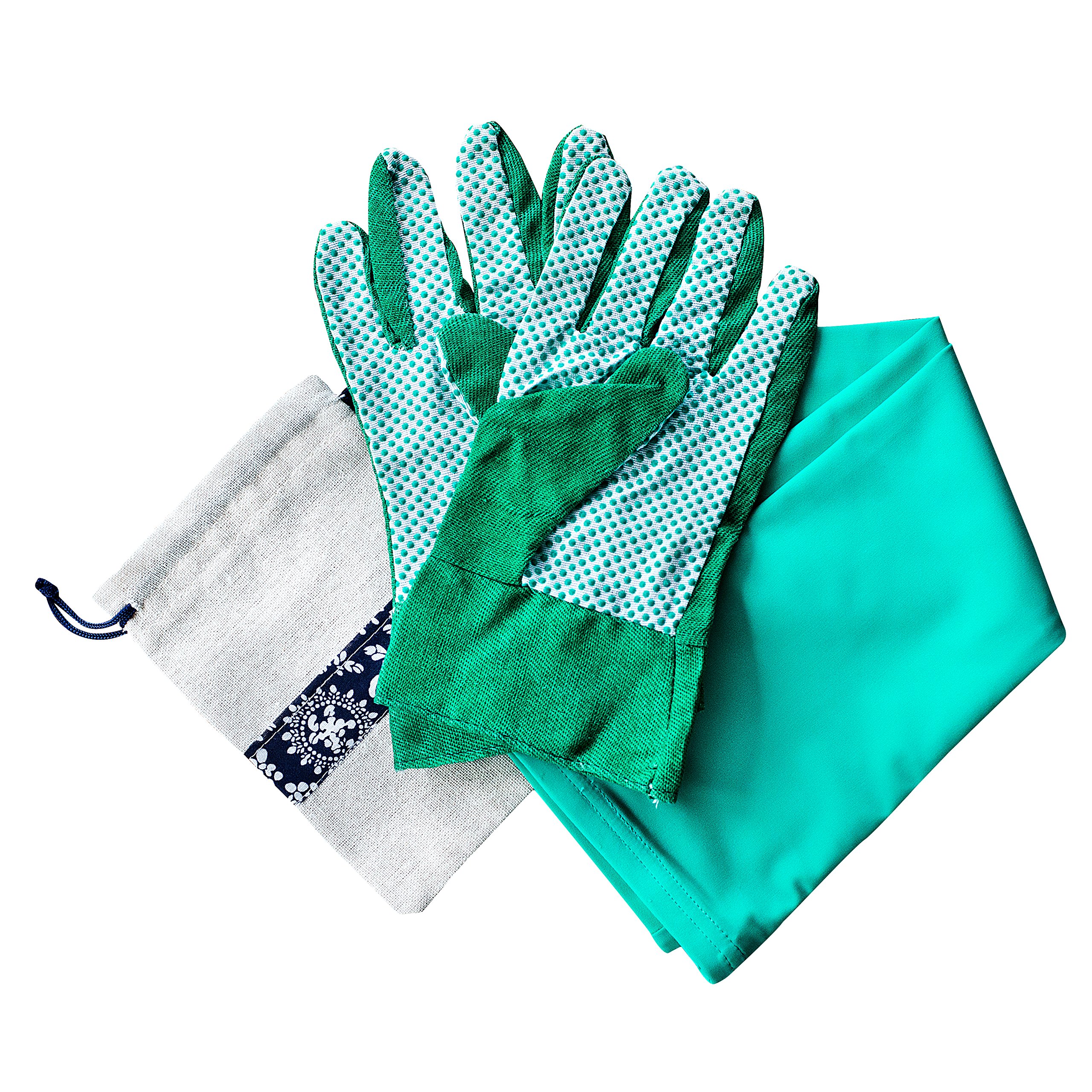 THORIUM Green Gardening Heavy Duty Arm Sleeve Protectors Prevents Skin Irritation Scrapes UV Protection Lycra Comes Complete with Gloves & Storage Bag