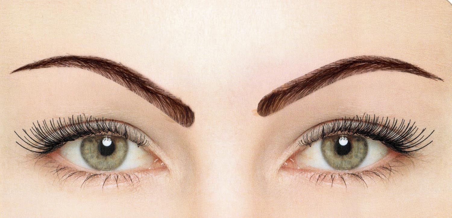 Dark Brown 100 Human Hair Natural False Eye Brow Eyebrow