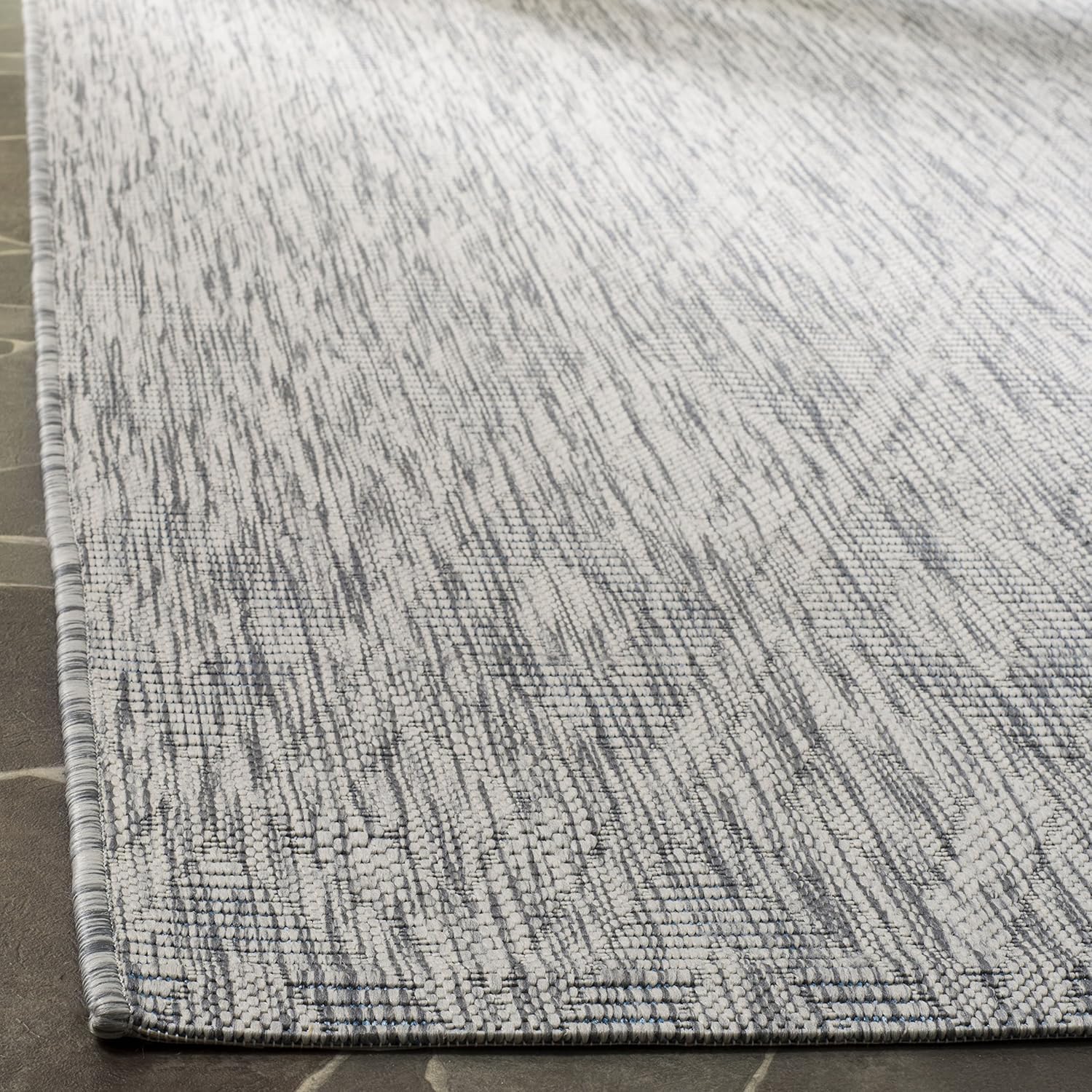 Safavieh Contemporary Indoor/Outdoor Woven Rectangle Area Rug, Courtyard Collection, CY8522, in Grey / Grey - Image 3