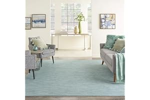 NOURISON HOME Nourison Positano 5' x 7' Aqua Fabric Modern Area Rug (5' x 7')